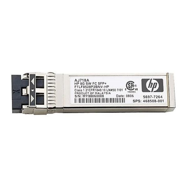 HPE AJ718A – 8Gb Short Wave Fibre Channel SFP+ Transceiver